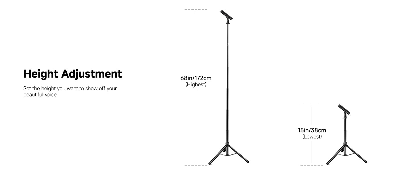 Pied de microphone réglable Ikarao