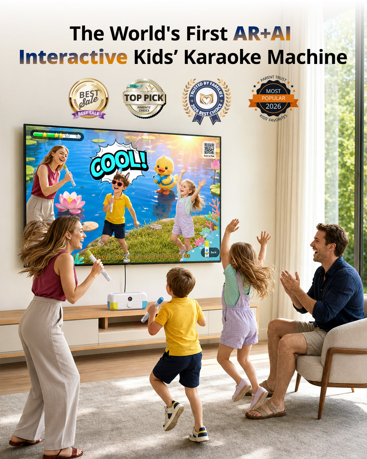 Ikarao Sparkle Karaoke Machine for Kids