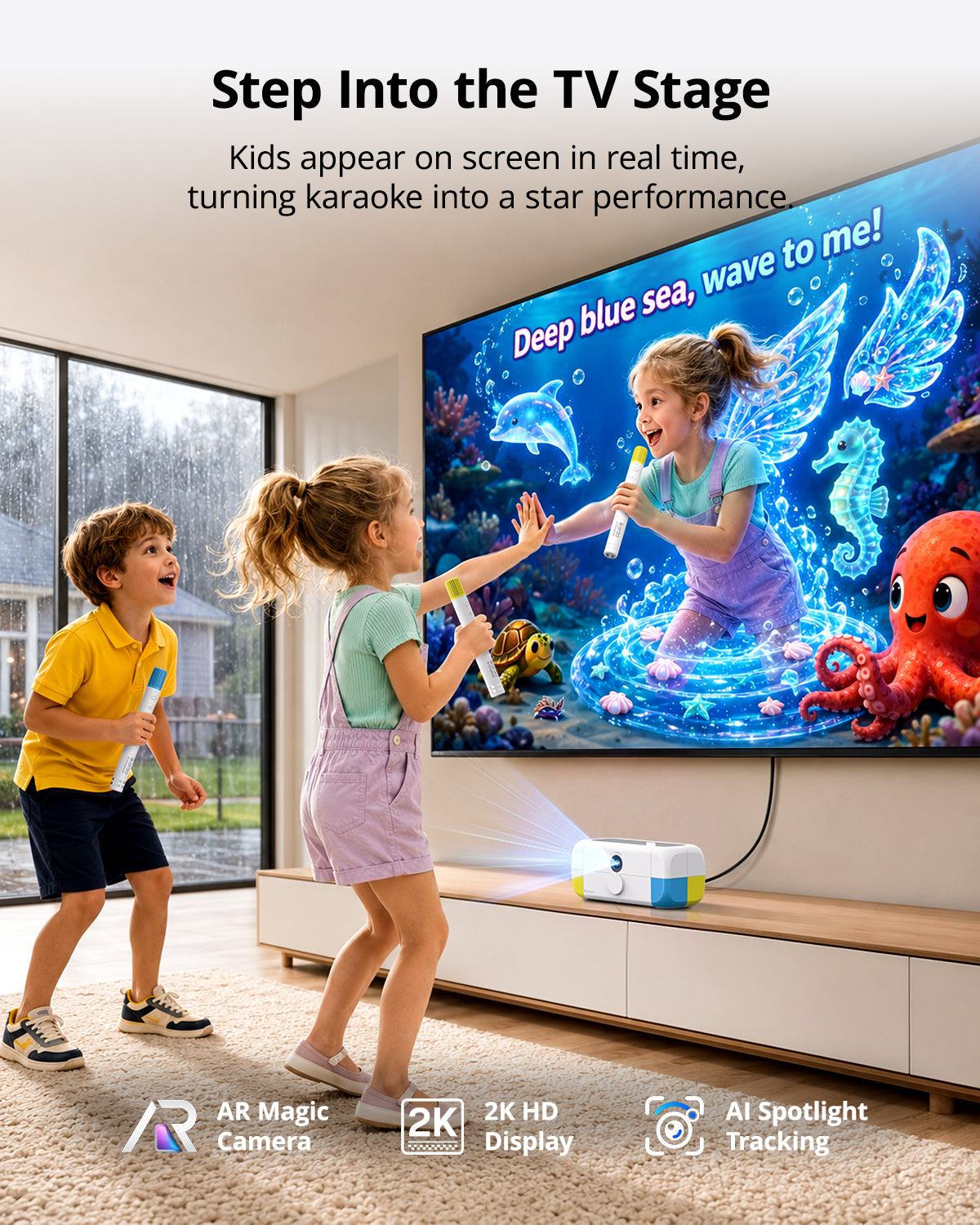 Ikarao Sparkle Karaoke Machine for Kids