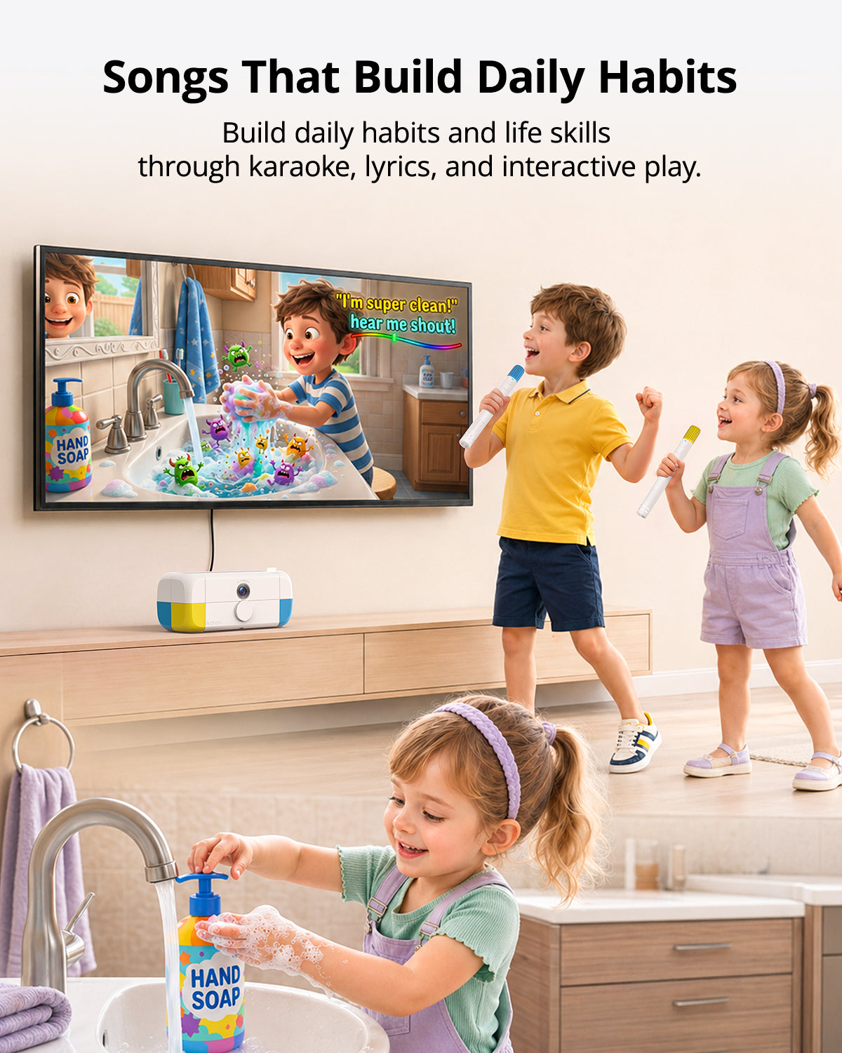 Ikarao Sparkle Karaoke Machine for Kids