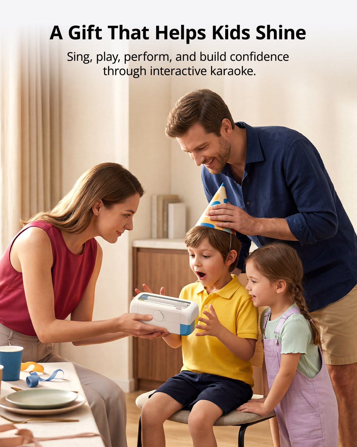 Ikarao Sparkle Karaoke Machine for Kids
